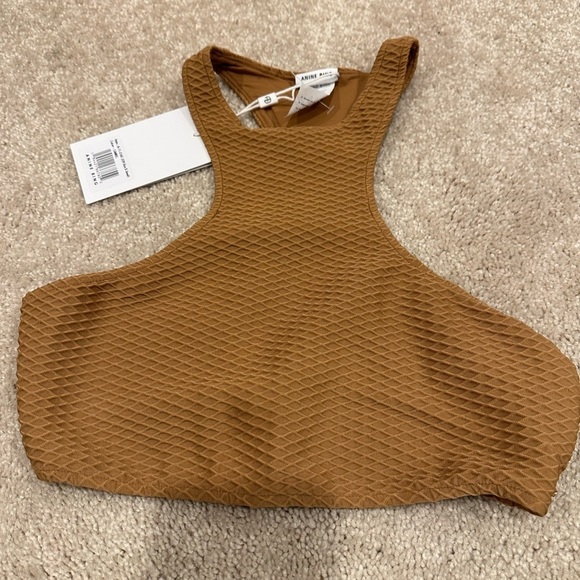 Anine Bing Morgan Bikini Top Bra Camel XS NWT - Picture 2 of 3